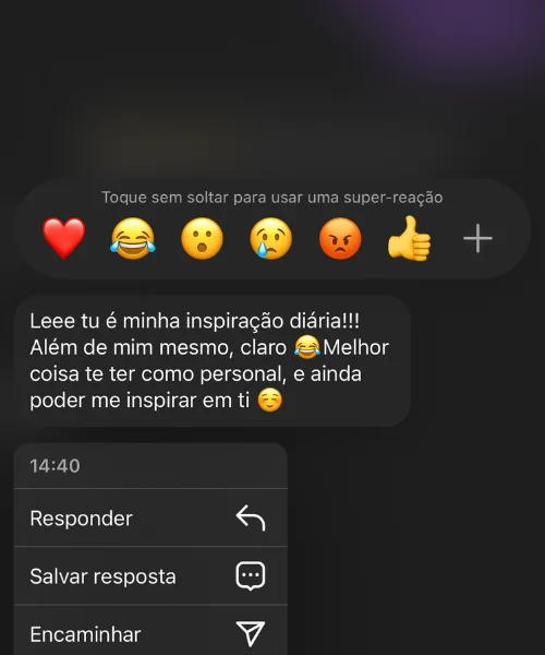 Depoimento de aluna da Letícia