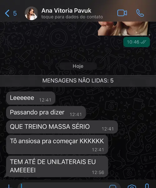 Depoimento de aluna da Letícia