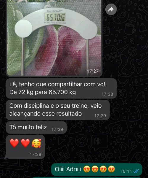 Depoimento de aluna da Letícia